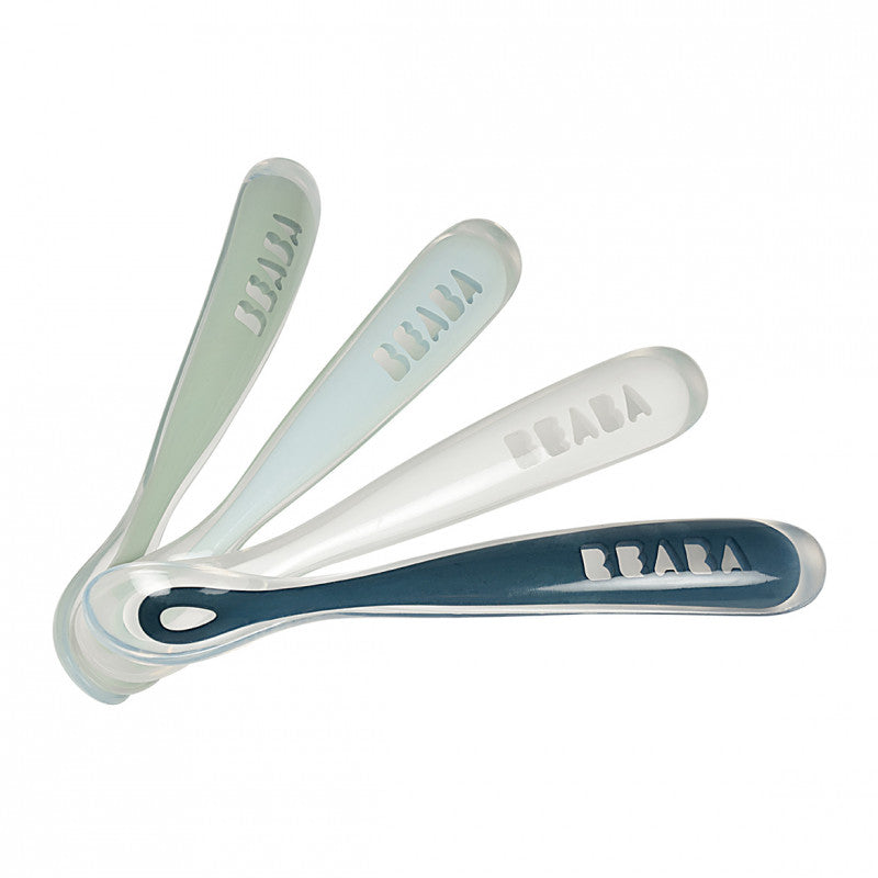 Beaba set 4 lingurite ergonomice din silicon