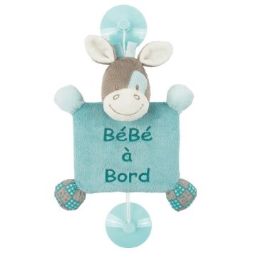 Nattou plus Baby On Board cu ventuza 0m+ Gaston & Cyril - calutul Gaston