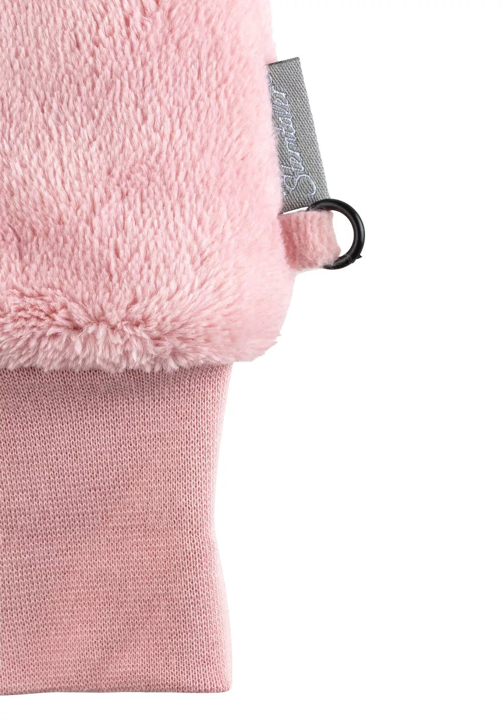 Sterntaler manusi fara deget din Teddy fleece cu mansete 0-6 luni Light Pink