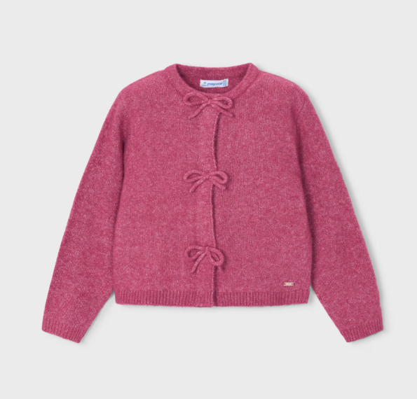 Mayoral cardigan fete din tricot cu fundite 2-10 ani Petala melanj