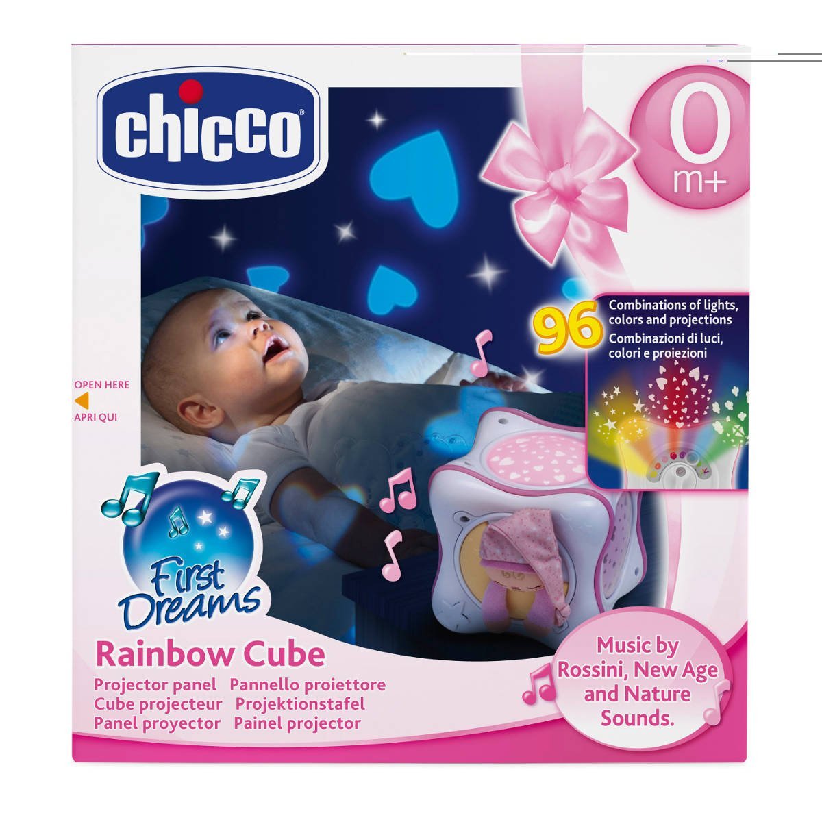 Chicco Proiector muzical Cub Curcubeu Primele Vise 0m+ Roz