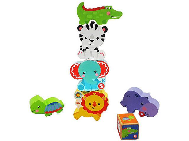 Fisher Price jucarie din lemn My First Animal Tower 2 ani+