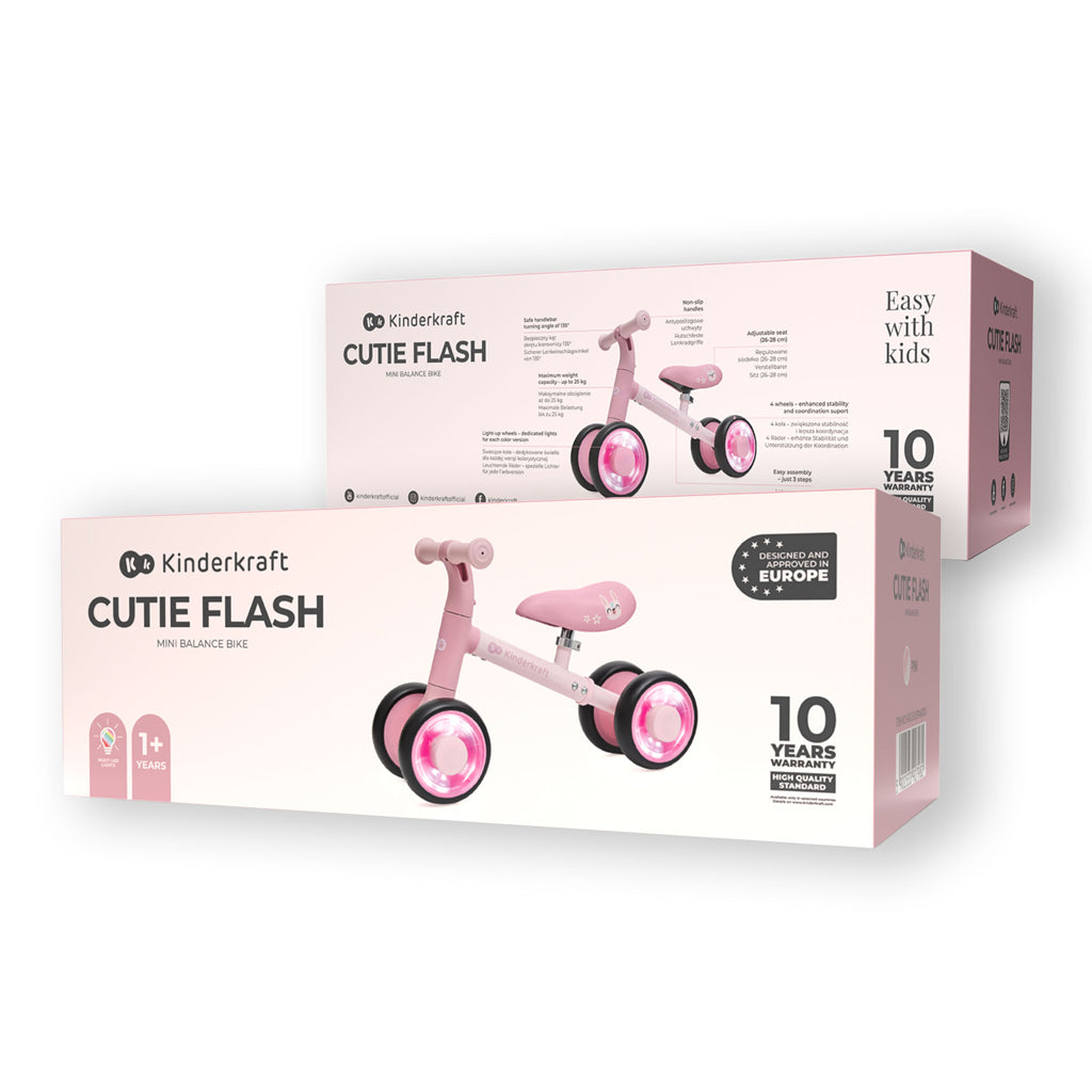 Kinderkraft bicicleta de echilibru CUTIE FLASH 12m+ Pink