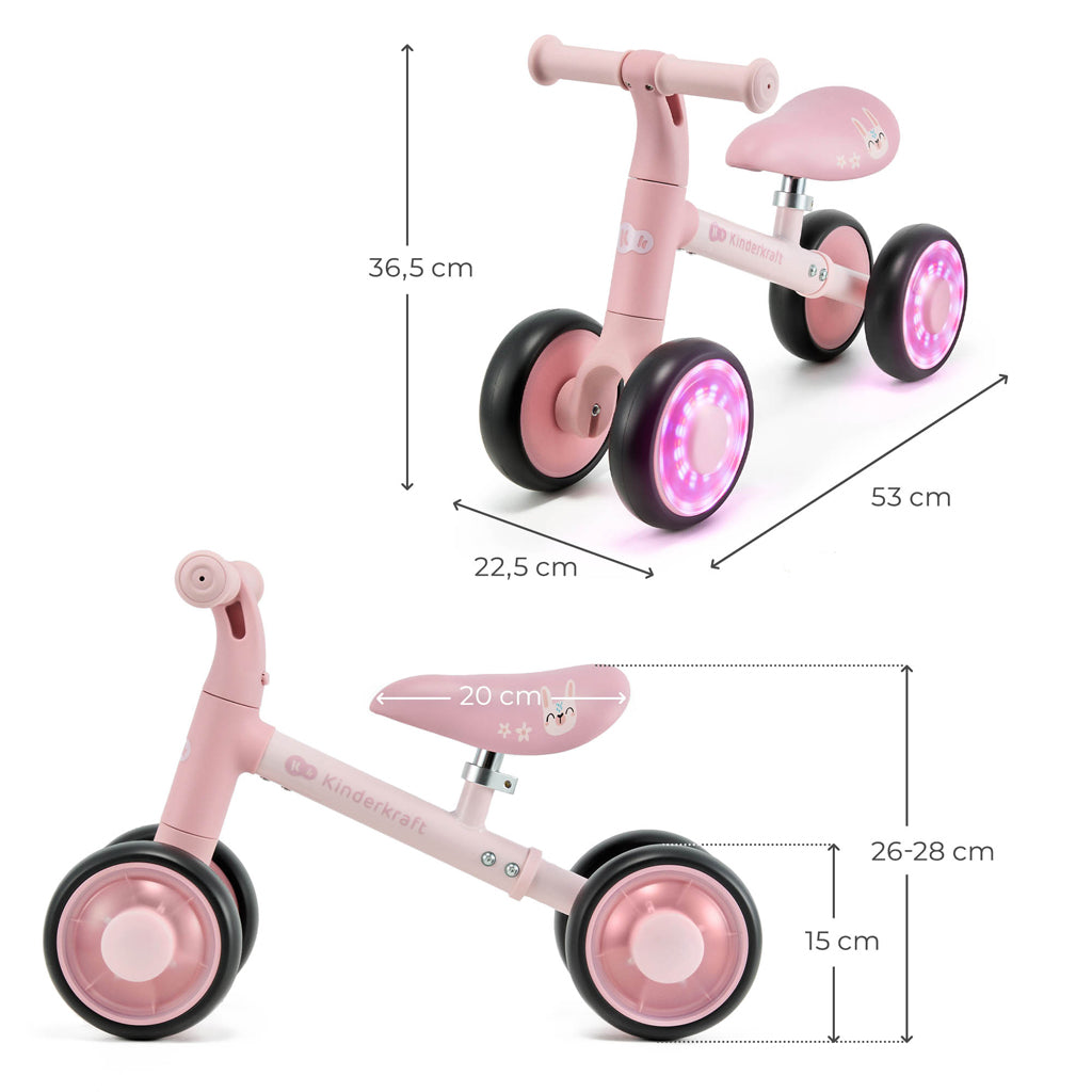 Kinderkraft bicicleta de echilibru CUTIE FLASH 12m+ Pink
