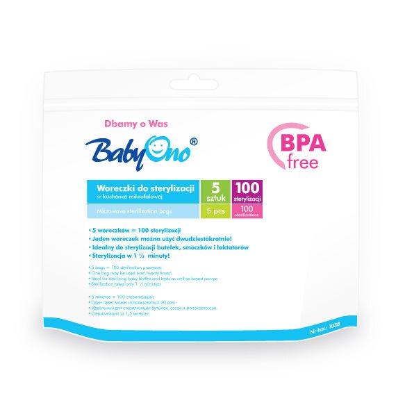 Baby Ono Set 5 pungi pentru sterilizare la microunde 