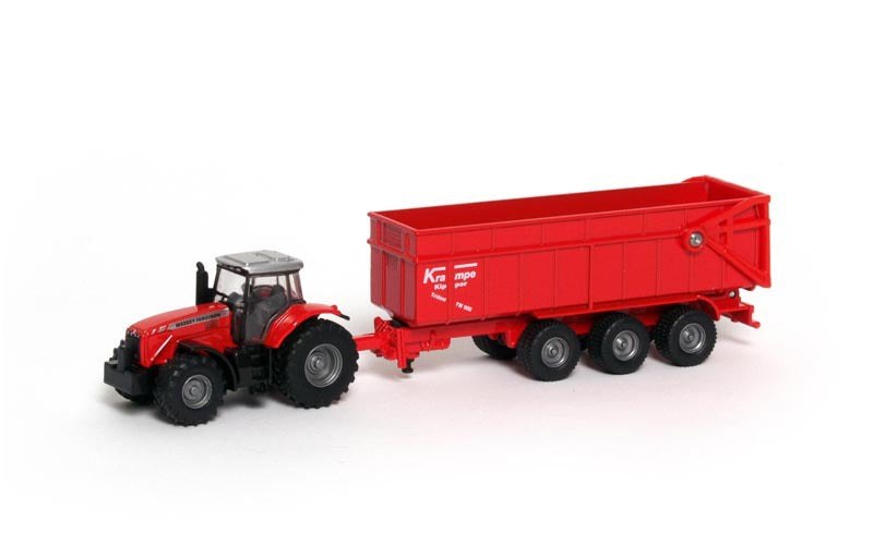 Siku Jucarie Masinuta Massey Ferguson Tractor with Trailer 3ani+