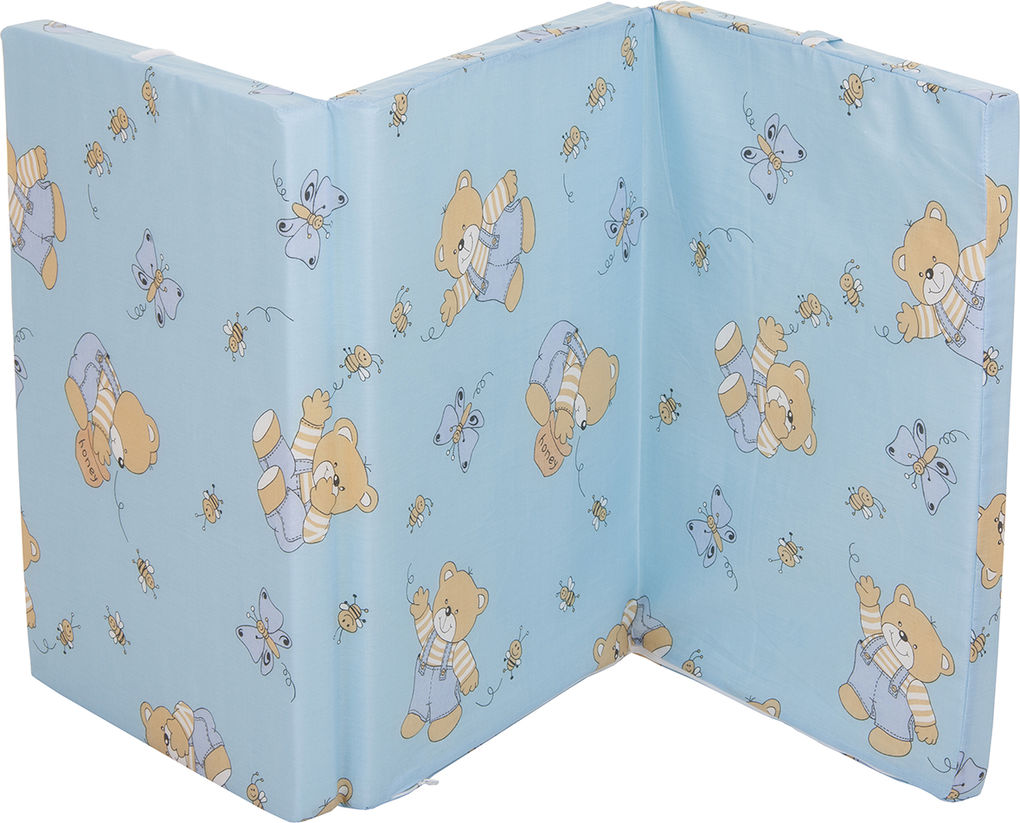Fillikid Saltea pentru patut pliabil 120x60x4 cm Campus Blue Bear Imagine principală a produsului
