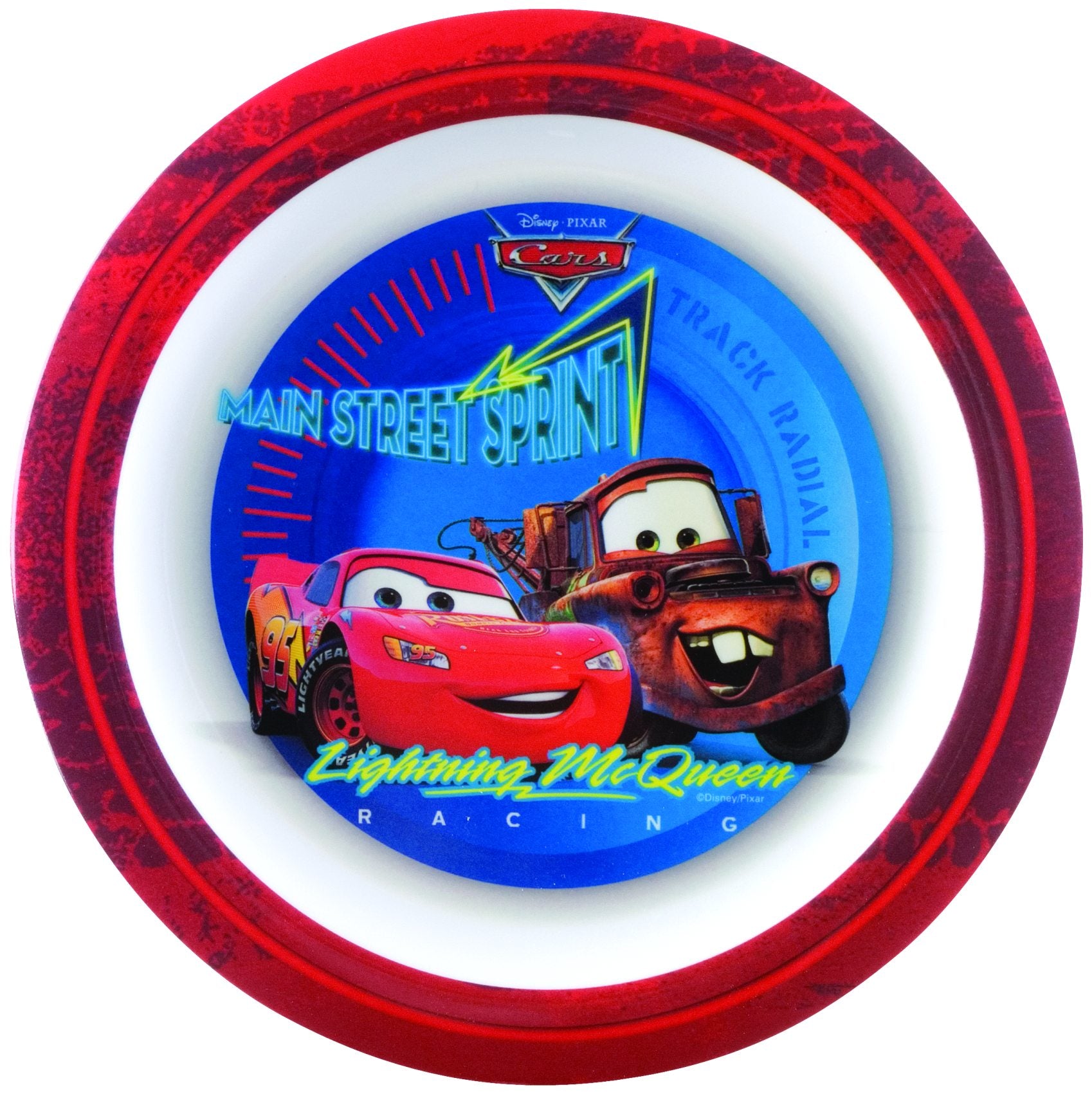 Disney Farfurie rotunda plata Cars de 22 cm 6m+, Fara BPA