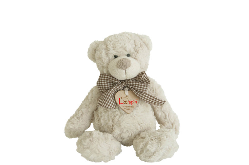 Lumpin Ursulet Alb plusat 26 cm pentru 0m+