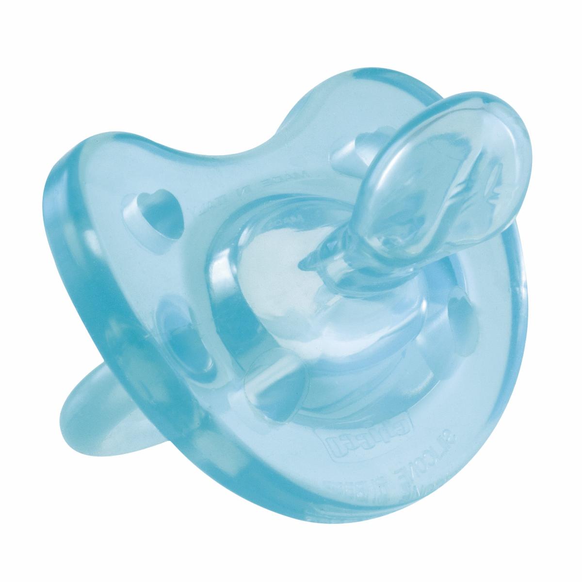 Chicco Physio Soft suzeta silicon monobloc 4m+ Albastru 01 Imagine principală a produsului