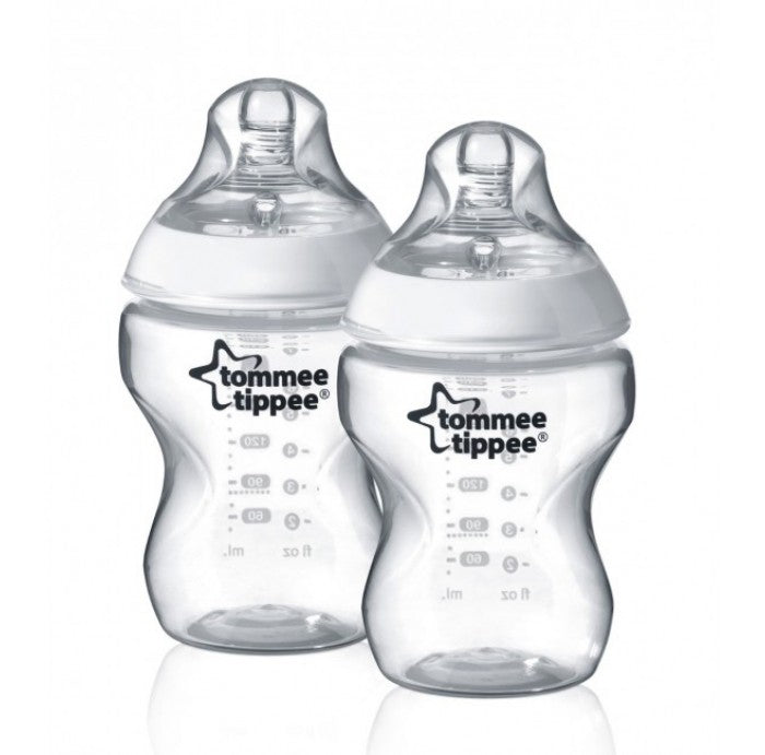 Tommee Tippee set 2 biberoane 260 ml Closer to Nature 0m+