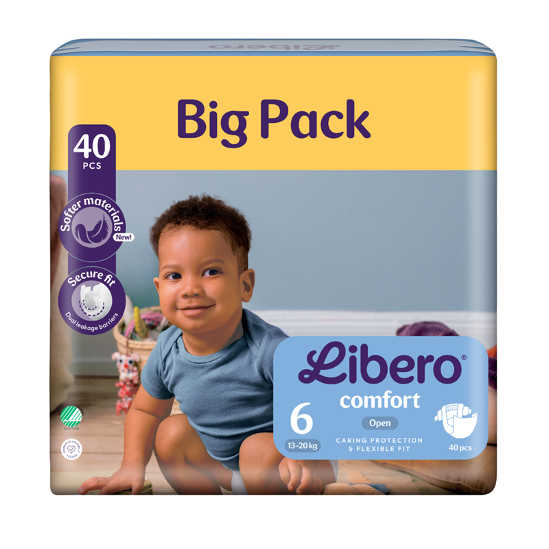 Libero Comfort Open 6 Extra Large scutece pentru copii 13-20 kg 40 buc Imagine principală a produsului