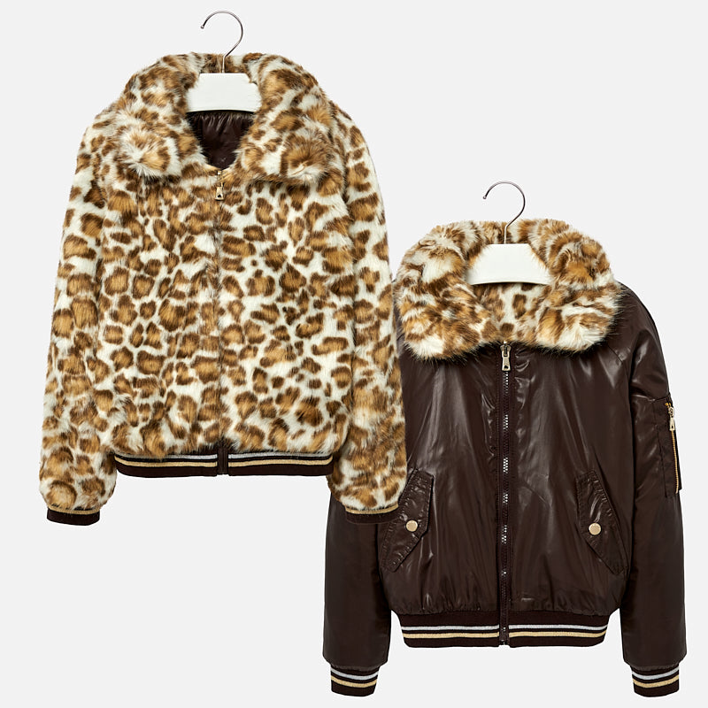 Mayoral geaca reversibila pentru fete Chocolate  01