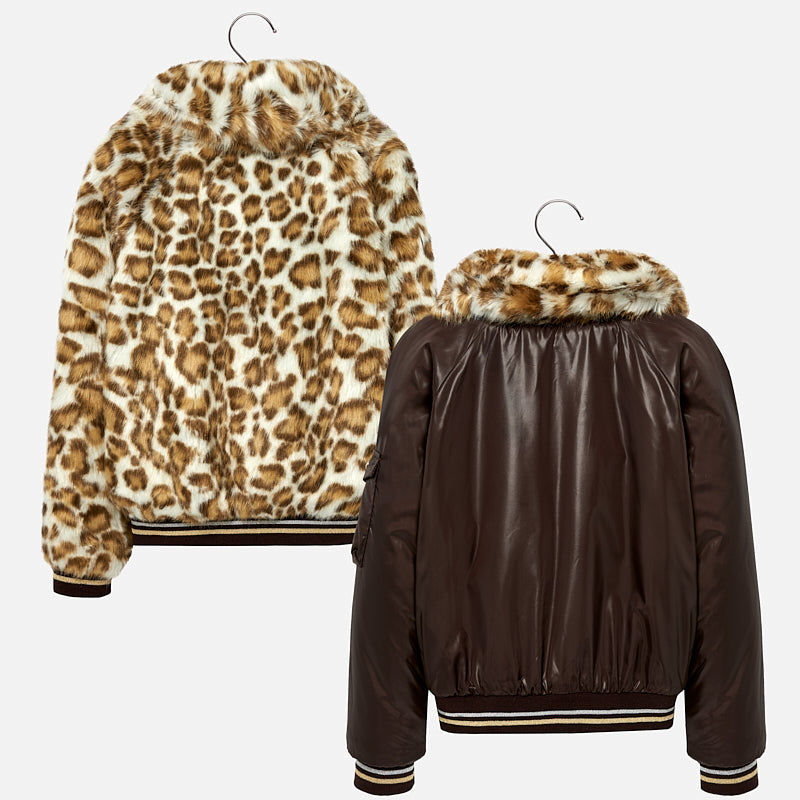 Mayoral geaca reversibila pentru fete Chocolate  02
