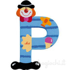 Sevi Litera din lemn cu clovn "P"