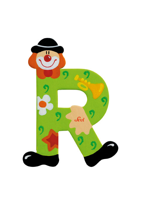 Sevi Litera din lemn cu clovn "R"