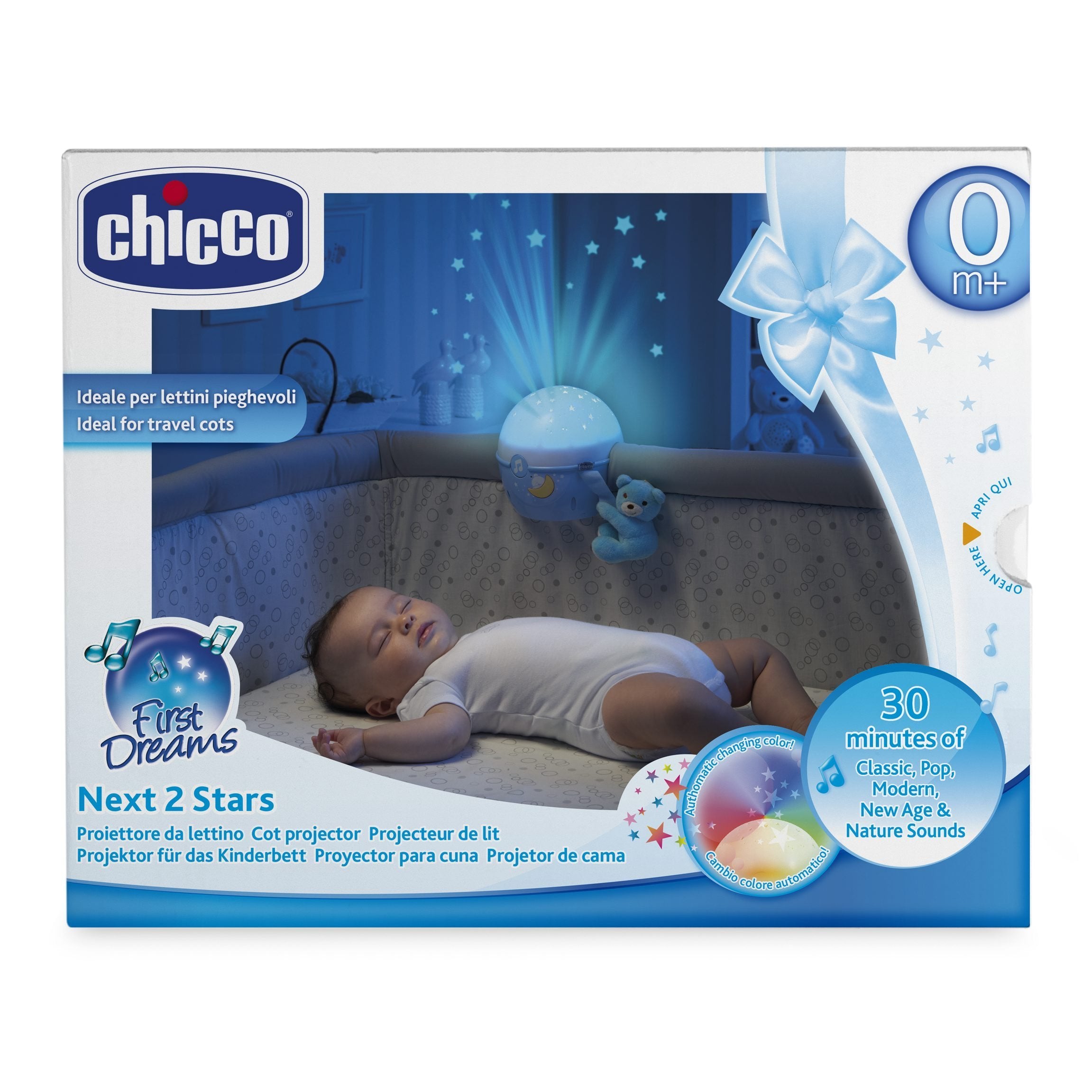 Chicco Proiector muzical Next 2 Stars 0m+ Albastru