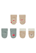 Sterntaler sosete bebelusi cu manseta 0-4 luni 3 buc Christmas Bear