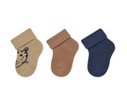 Sterntaler sosete bebelusi cu manseta 0-4 luni 3 buc Sand