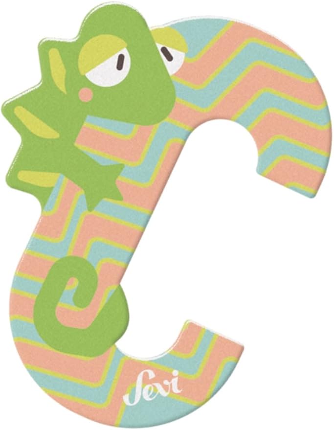 Sevi Litera din lemn cu animale - C cu chameleon Imagine principală a produsului