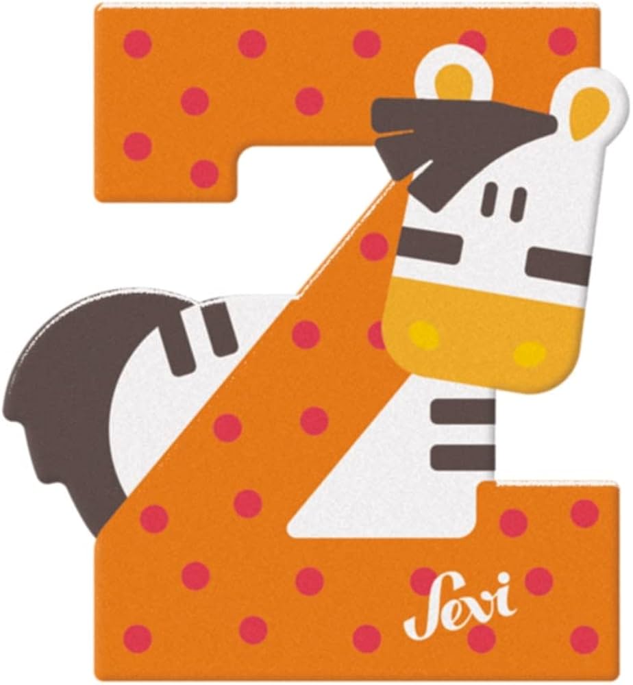Sevi Litera din lemn cu animale - Z cu zebra