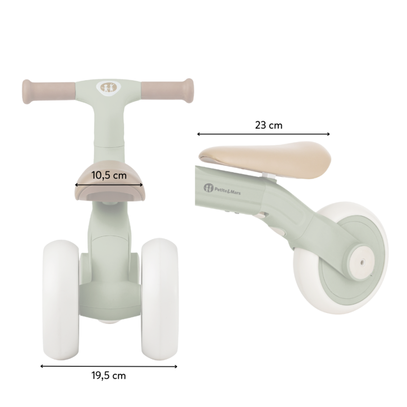 Petite&Mars bicicleta de echilibru multifunctionala 3in1 BINGO 12m+ Sage Leaf