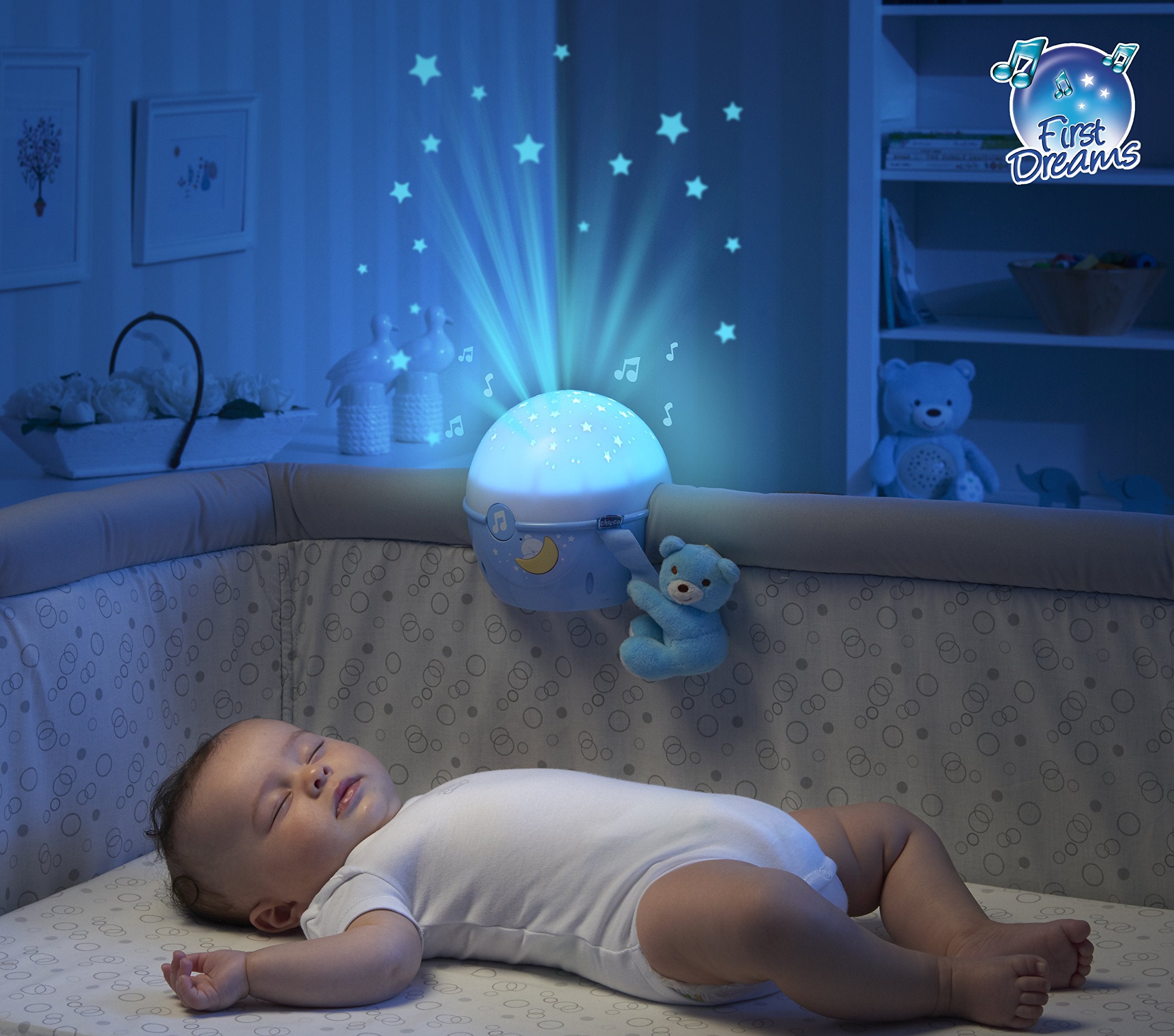 Chicco Proiector muzical Next 2 Stars 0m+ Albastru