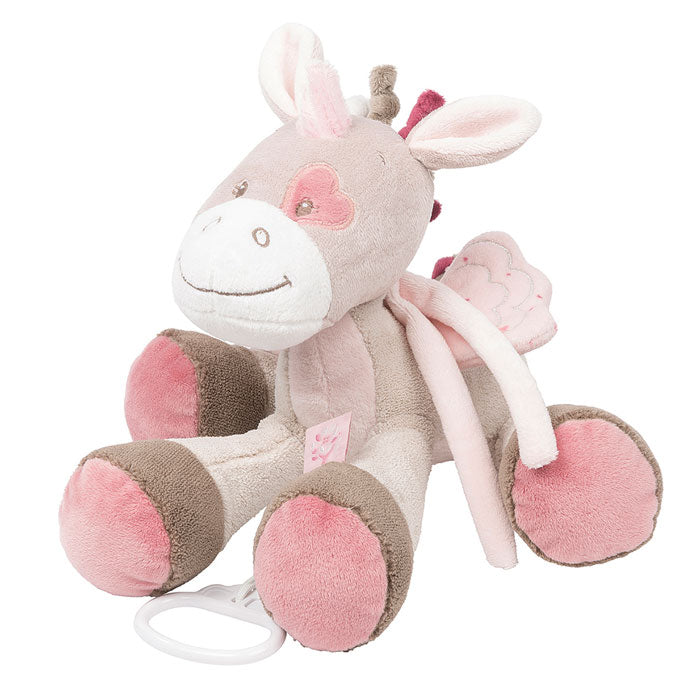 Nattou jucarie plus muzicala 30 cm pentru 0m+ Nina, Jade & Lili - unicornul Jade
