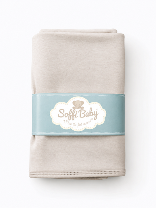 Soffi Baby patura bebelusi din bumbac 80x100 cm Bej