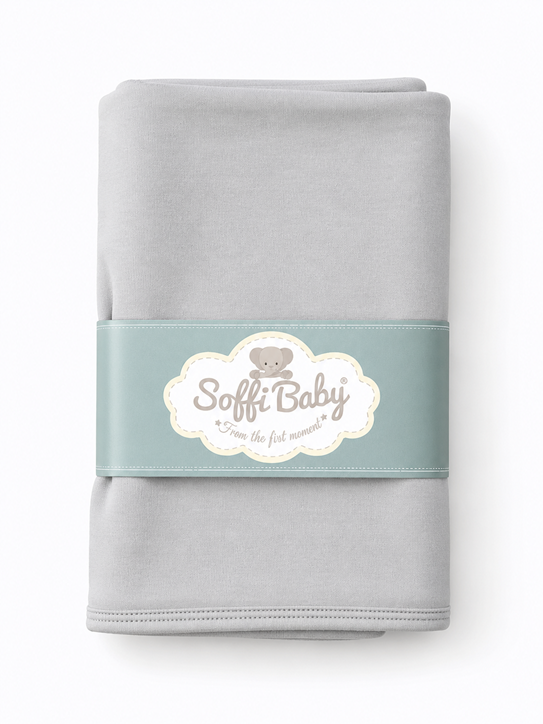 Soffi Baby patura bebelusi din bumbac 80x100 cm Gri deschis