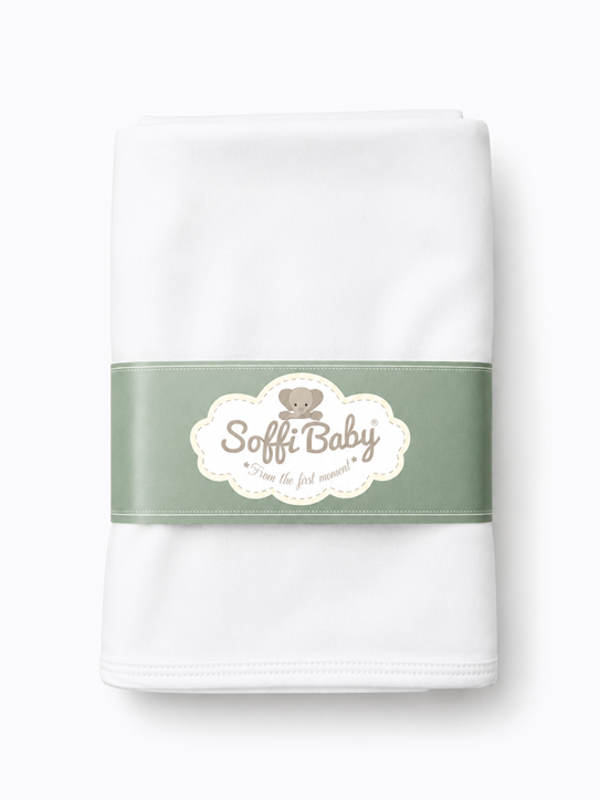 Soffi Baby patura bebelusi din bumbac 80x100 cm Alb