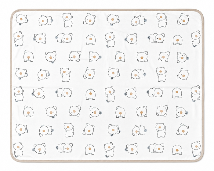 Soffi Baby patura bebelusi material dublu din bumbac 80x100 cm Koala Gri