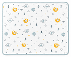 Soffi Baby patura bebelusi material dublu din bumbac 80x100 cm Elefanti verzi