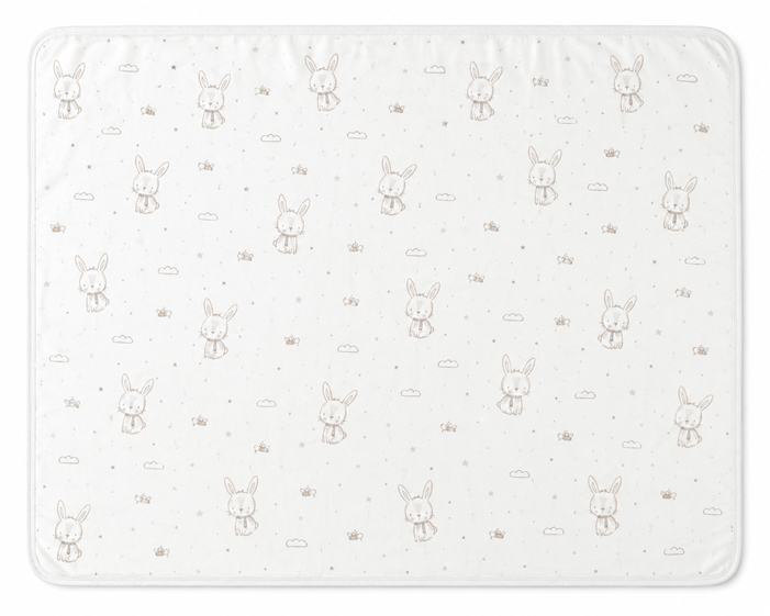 Soffi Baby patura bebelusi material dublu din bumbac 80x100 cm Iepure maro