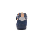 D.D.Step pantofi baieti Barefoot 26-31 Royal Blue cu dunga maronie
