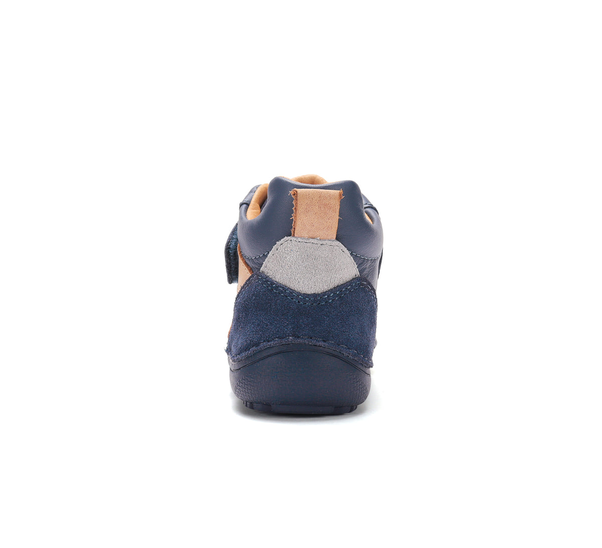 D.D.Step pantofi baieti Barefoot 26-31 Royal Blue cu dunga maronie