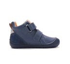 D.D.Step pantofi baieti Barefoot 26-31 Royal Blue cu dunga maronie