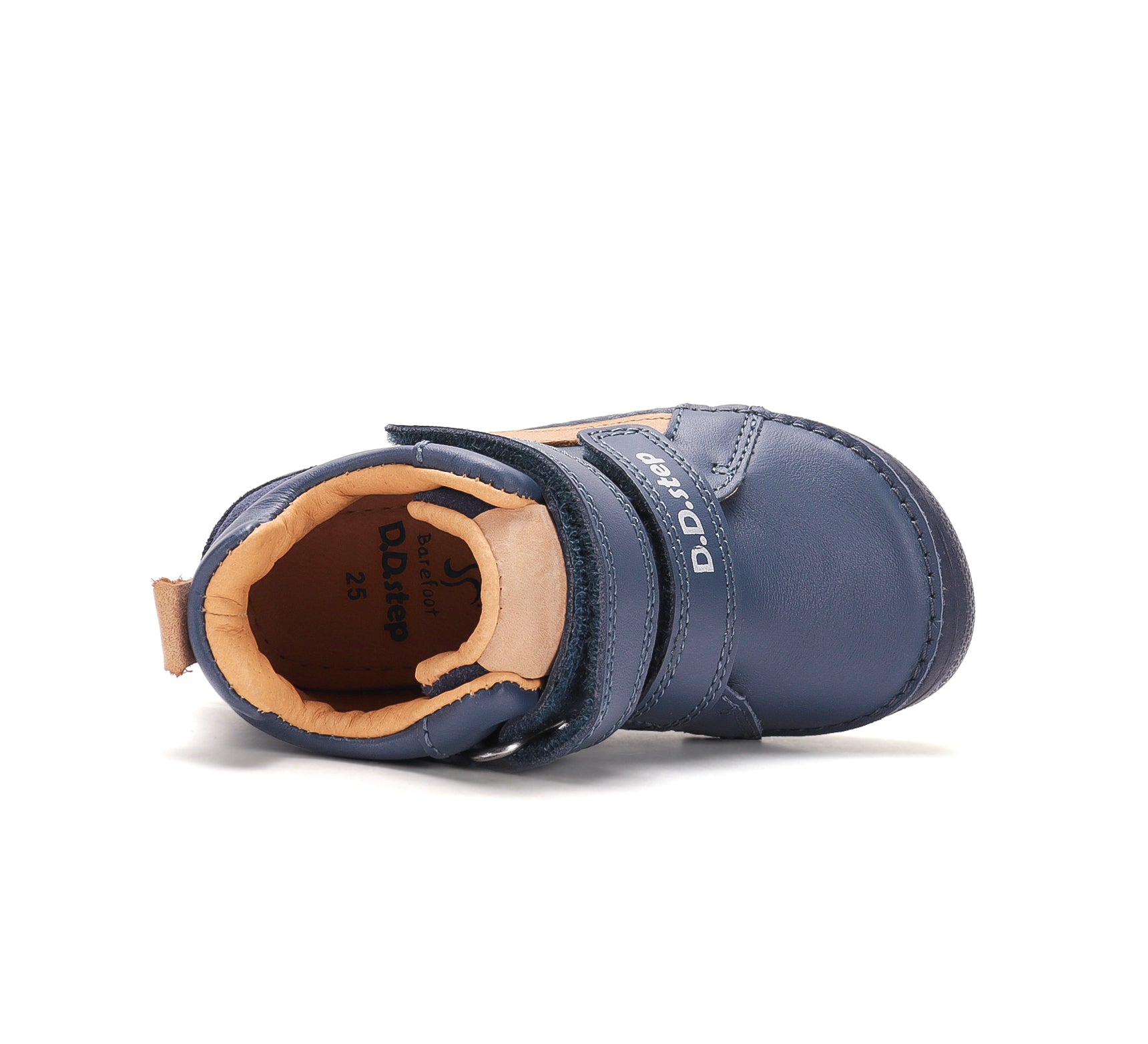 D.D.Step pantofi baieti Barefoot 26-31 Royal Blue cu dunga maronie