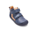 D.D.Step pantofi baieti Barefoot 26-31 Royal Blue cu dunga maronie