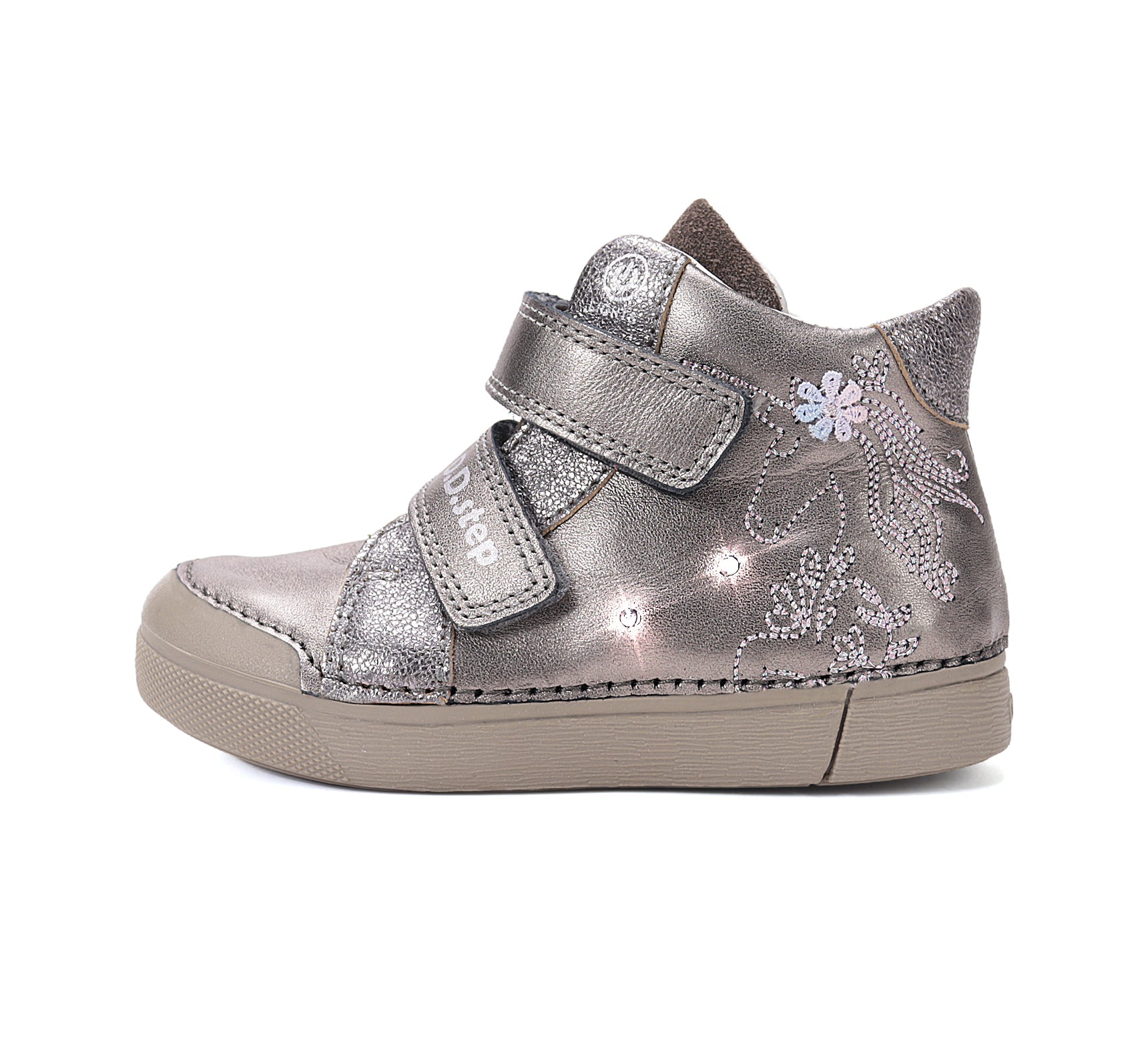 D.D.Step ghete fete cu LED 25-30 Copper cu floricele