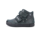 D.D.Step ghete fete cu LED 25-30 Black cu floricele