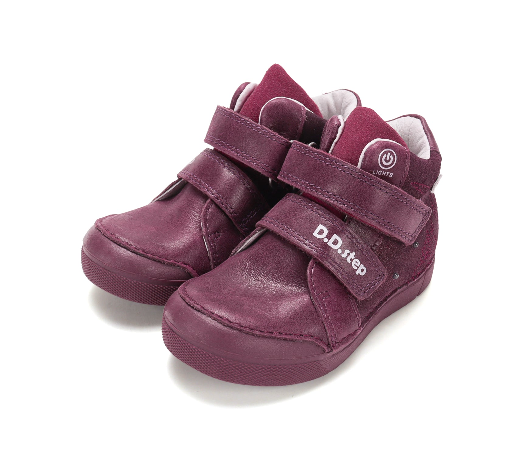 D.D.Step ghete fete cu LED 25-30 Raspberry cu floricele