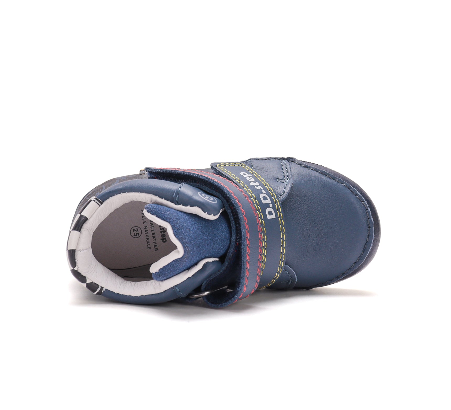 D.D.Step ghete baieti cu LED 25-30 Royal Blue cu masina de curse
