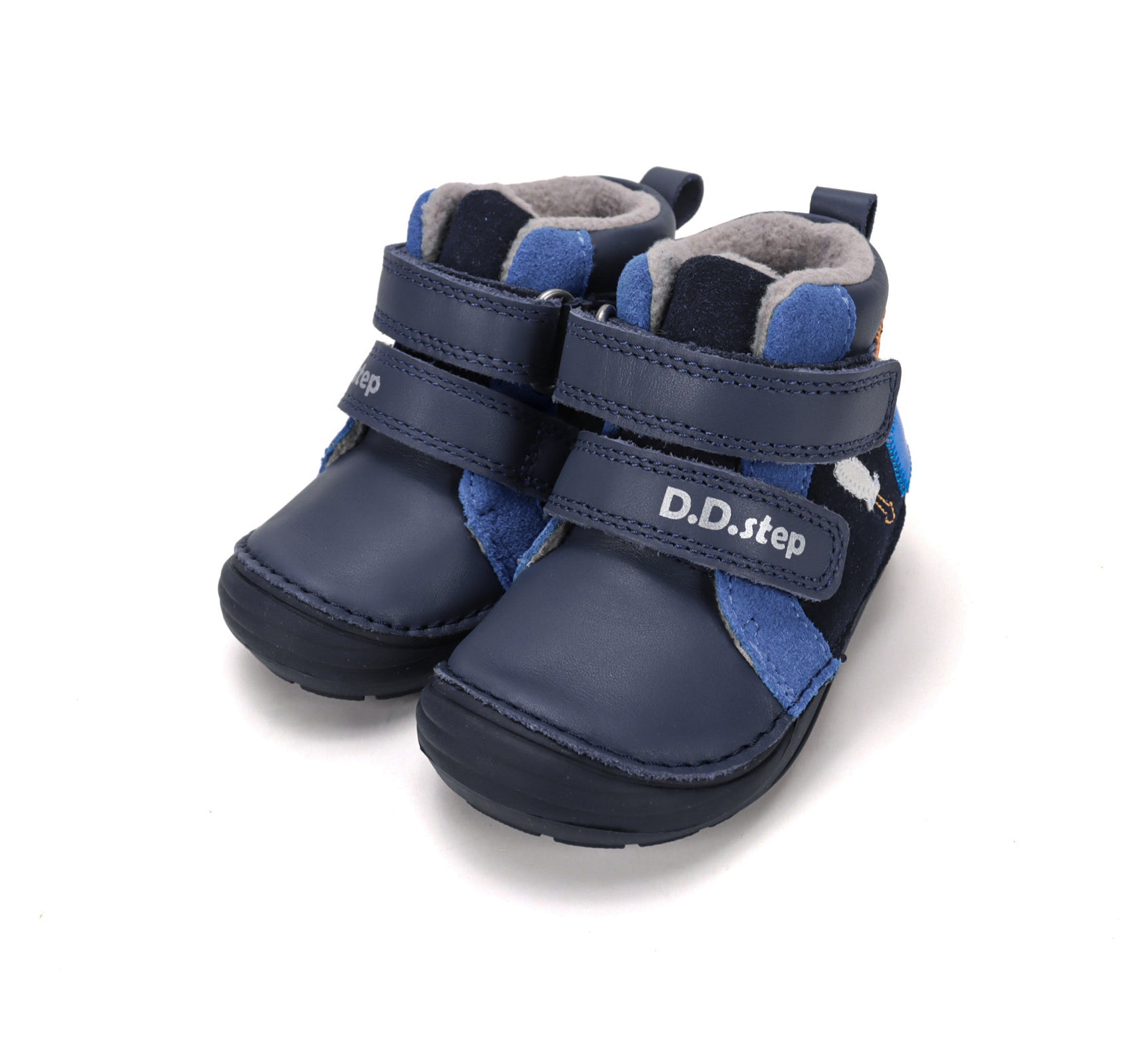 D.D.Step ghete baieti imblanite 20-25 Royal Blue cu unelte