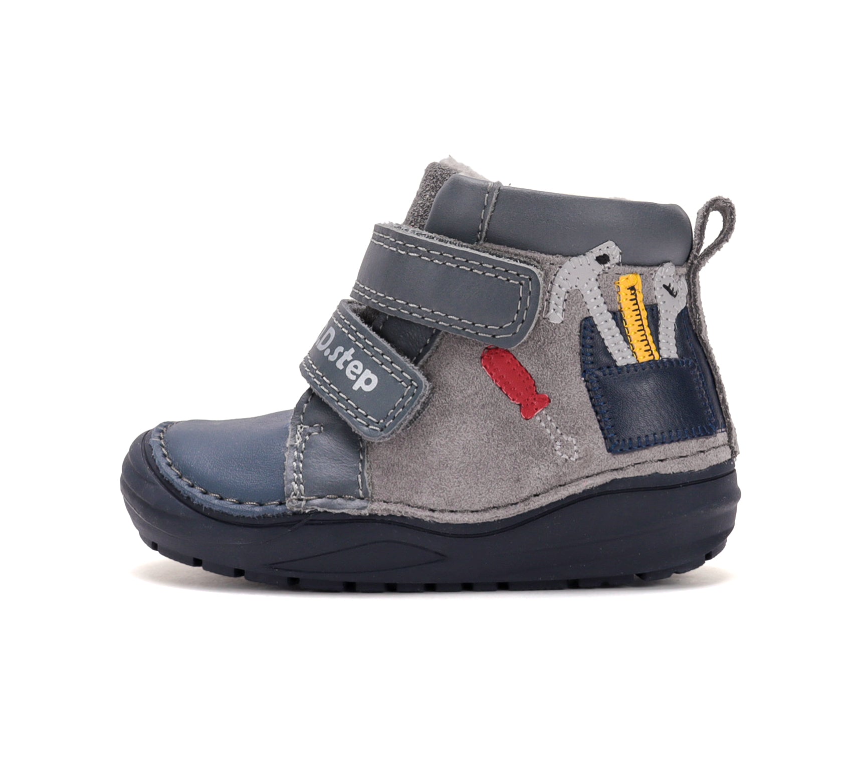 D.D.Step ghete baieti imblanite 20-31 Marine Grey cu unelte Imagine secundară a produsului