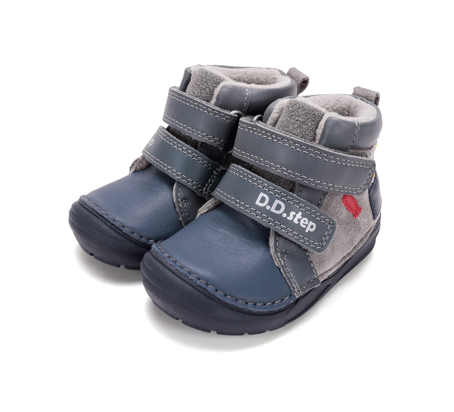 D.D.Step ghete baieti imblanite 20-31 Marine Grey cu unelte Imagine principală a produsului