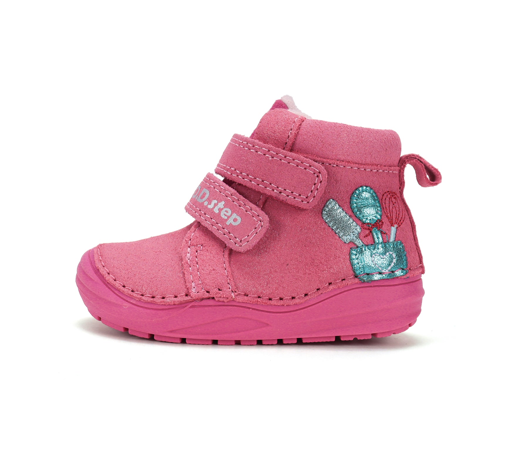 D.D.Step ghete fete imblanite 20-25 Hot Pink cu ustensile bucatarie