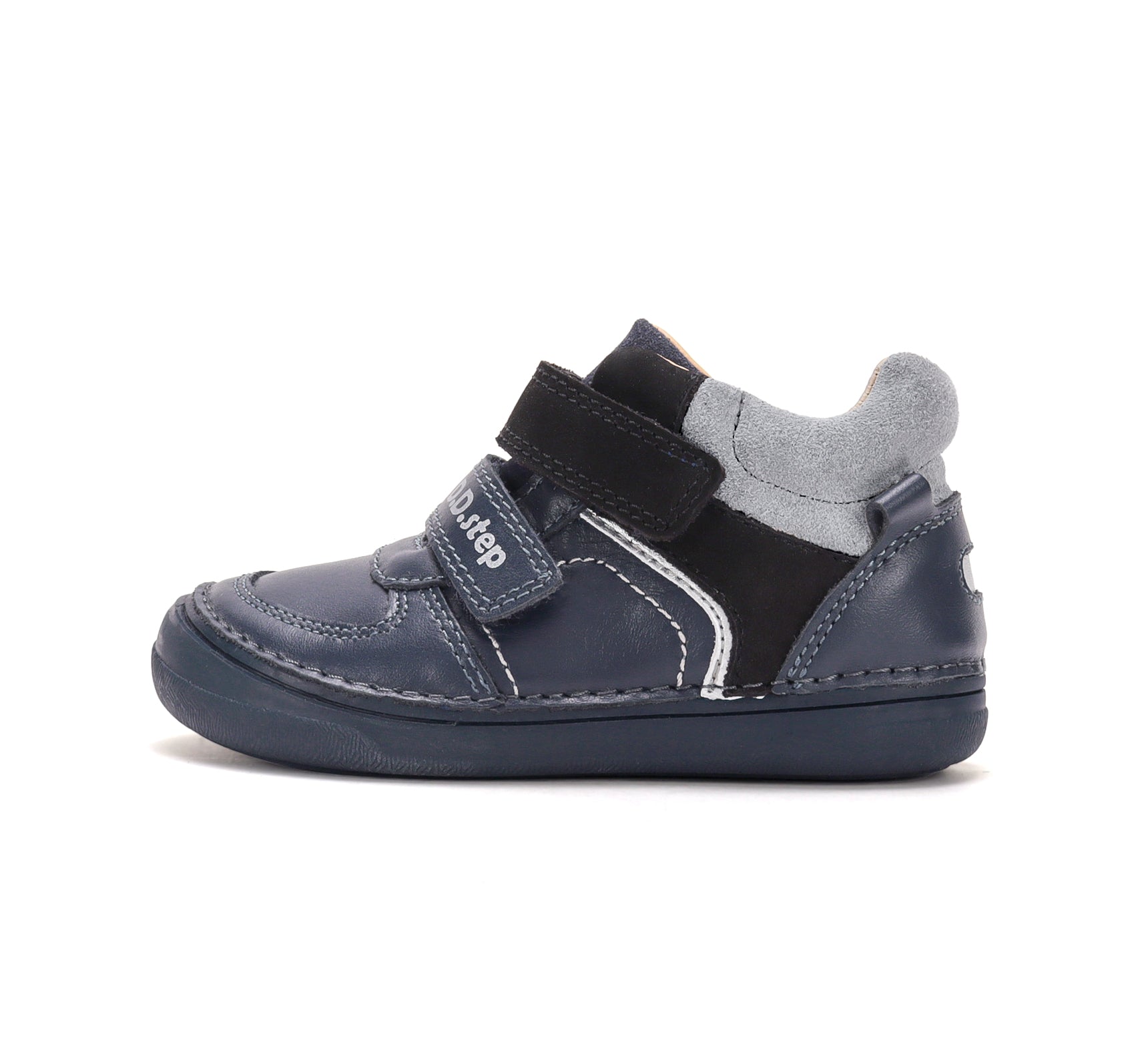 D.D.Step pantofi baieti cu scai 26-31 Royal Blue cu negru Imagine secundară a produsului