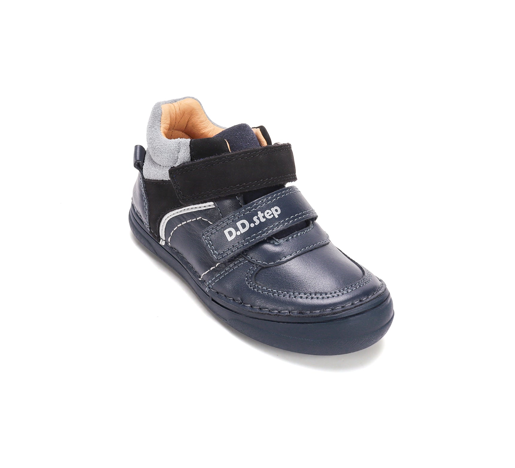 D.D.Step pantofi baieti cu scai 26-31 Royal Blue cu negru