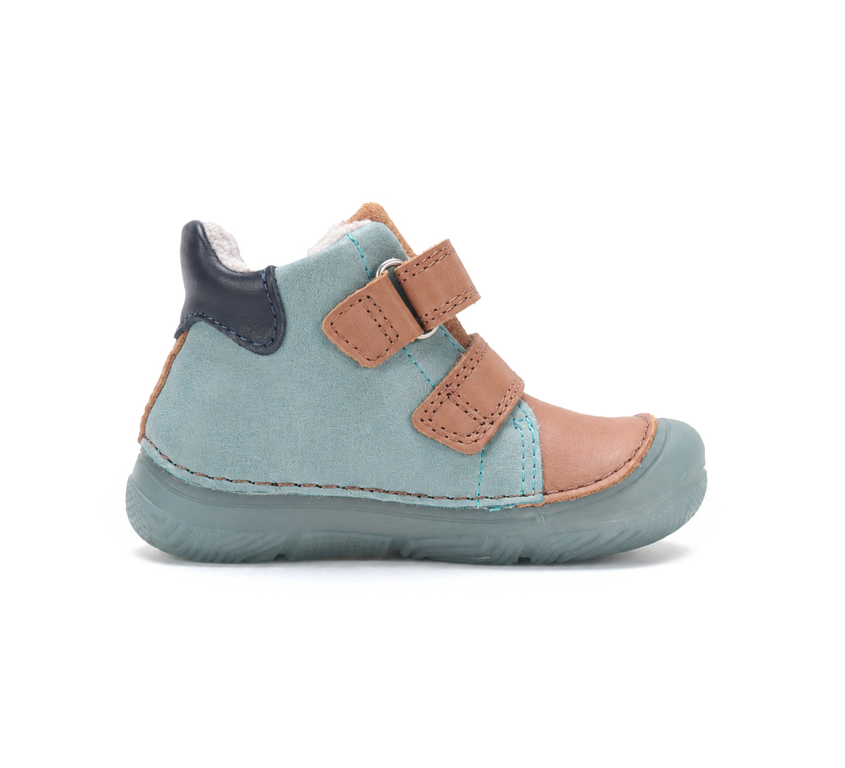 D.D.Step ghete baieti imblanite SUN REACTIVE cu talpa fluorescenta 20-25 Turquise cu naveta